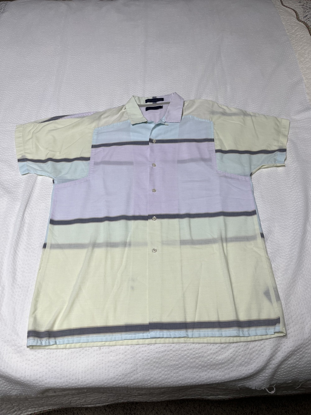 Generra men's short sleeve casual shirt multi color x-large